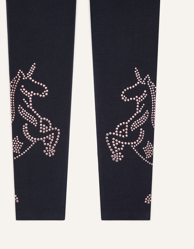 Unicorn Stud Leggings , Blue (NAVY), large