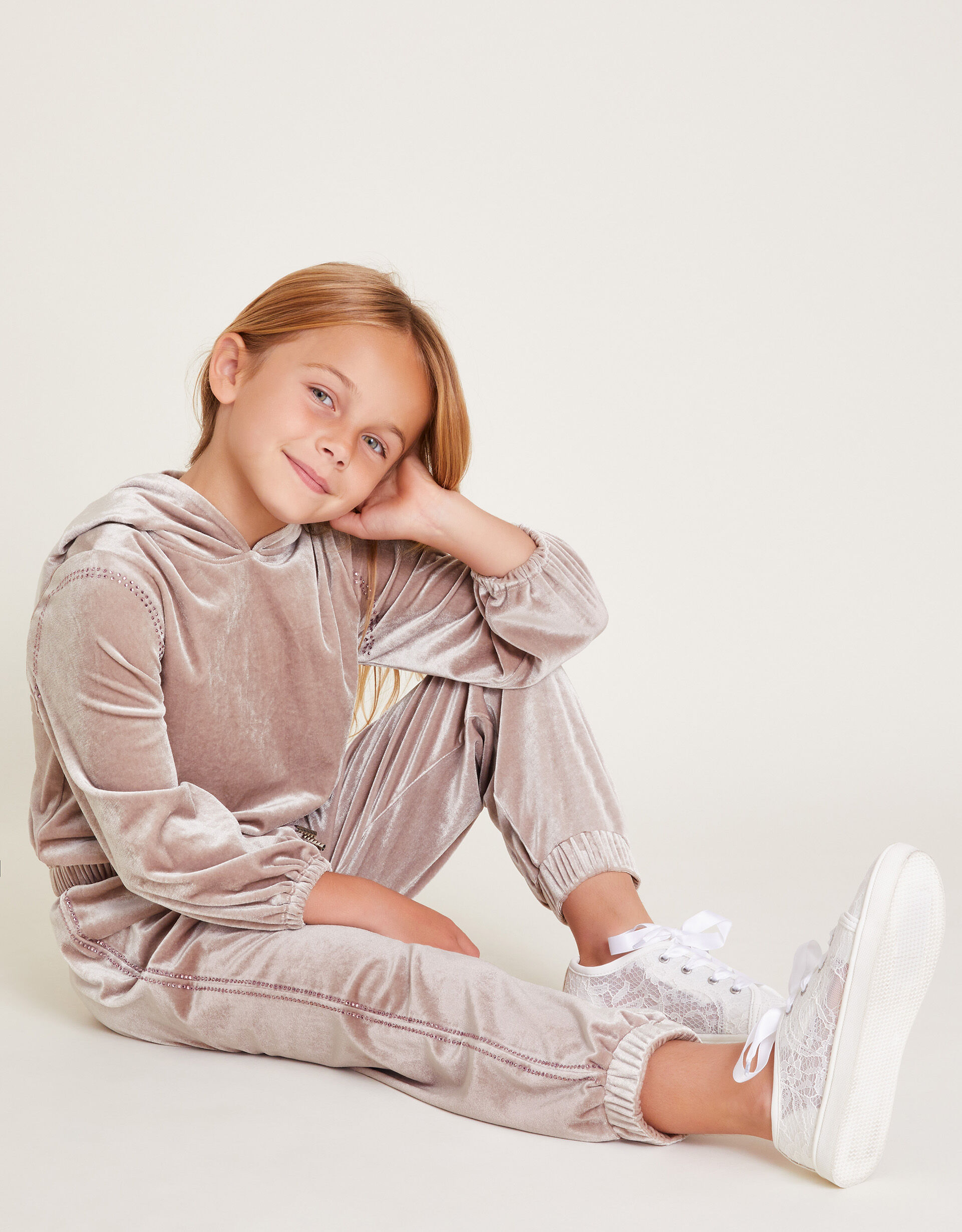 Velvet pink joggers sale