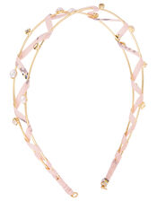 Wrapped Ribbon Scarf Headband, , large