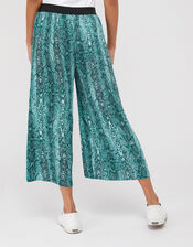 Sydeny Snake Pleated Culottes , Blue (BLUE), large