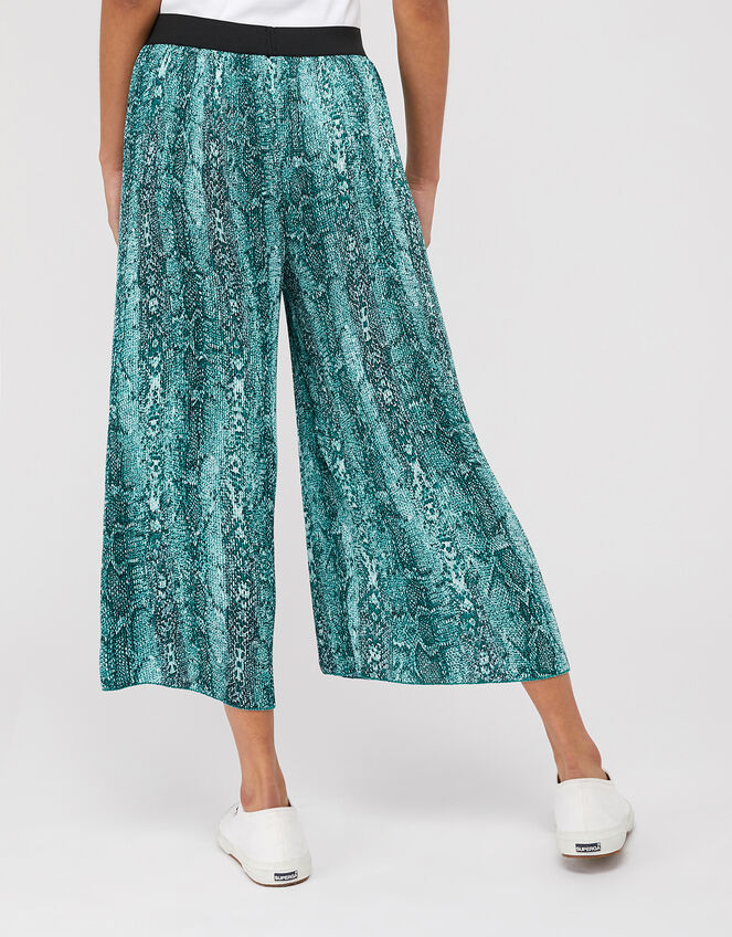 Sydeny Snake Pleated Culottes , Blue (BLUE), large