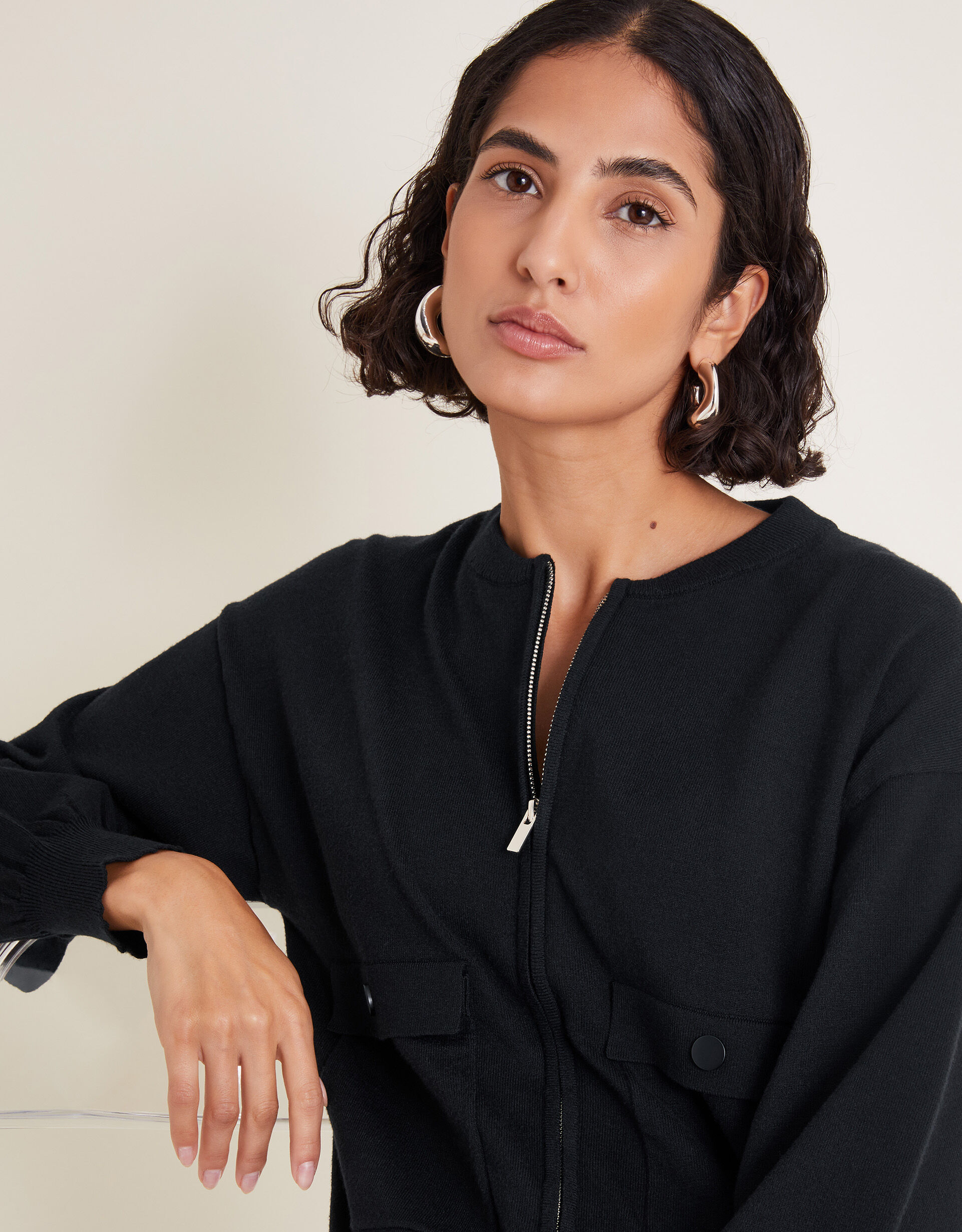 Womens knit bomber jacket outlet