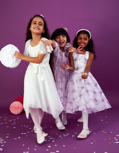 Juliet Ribbon Lace Dress, Ivory (IVORY), large