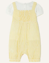 Baby Seersucker Floral Romper Set, Yellow (YELLOW), large