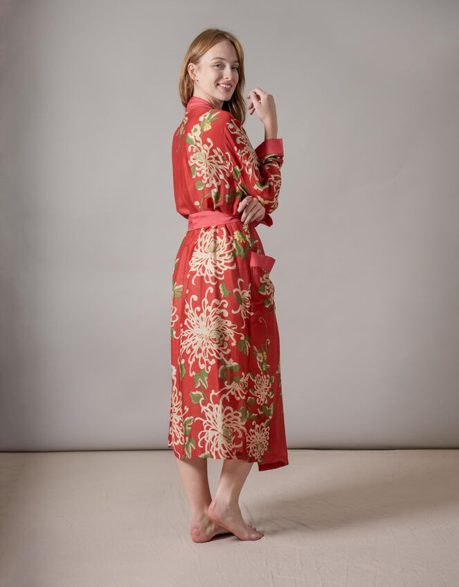 One Hundred Stars Chrysanthemum Print Robe, , large