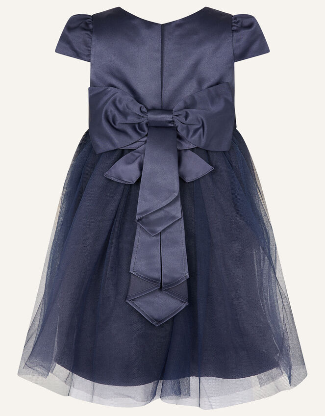 Baby Tulle Skirt Bridesmaid Dress, Blue (NAVY), large