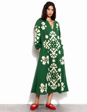 East Stitch Maxi Dress, Green (GREEN), large