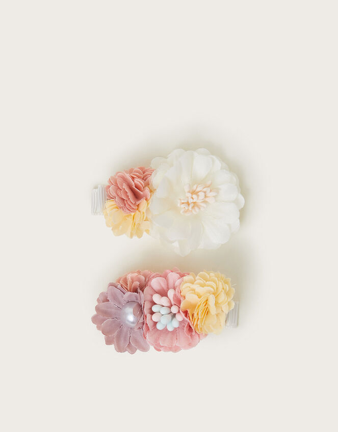 2-Pack Vintage Flower Hair Clips, , large