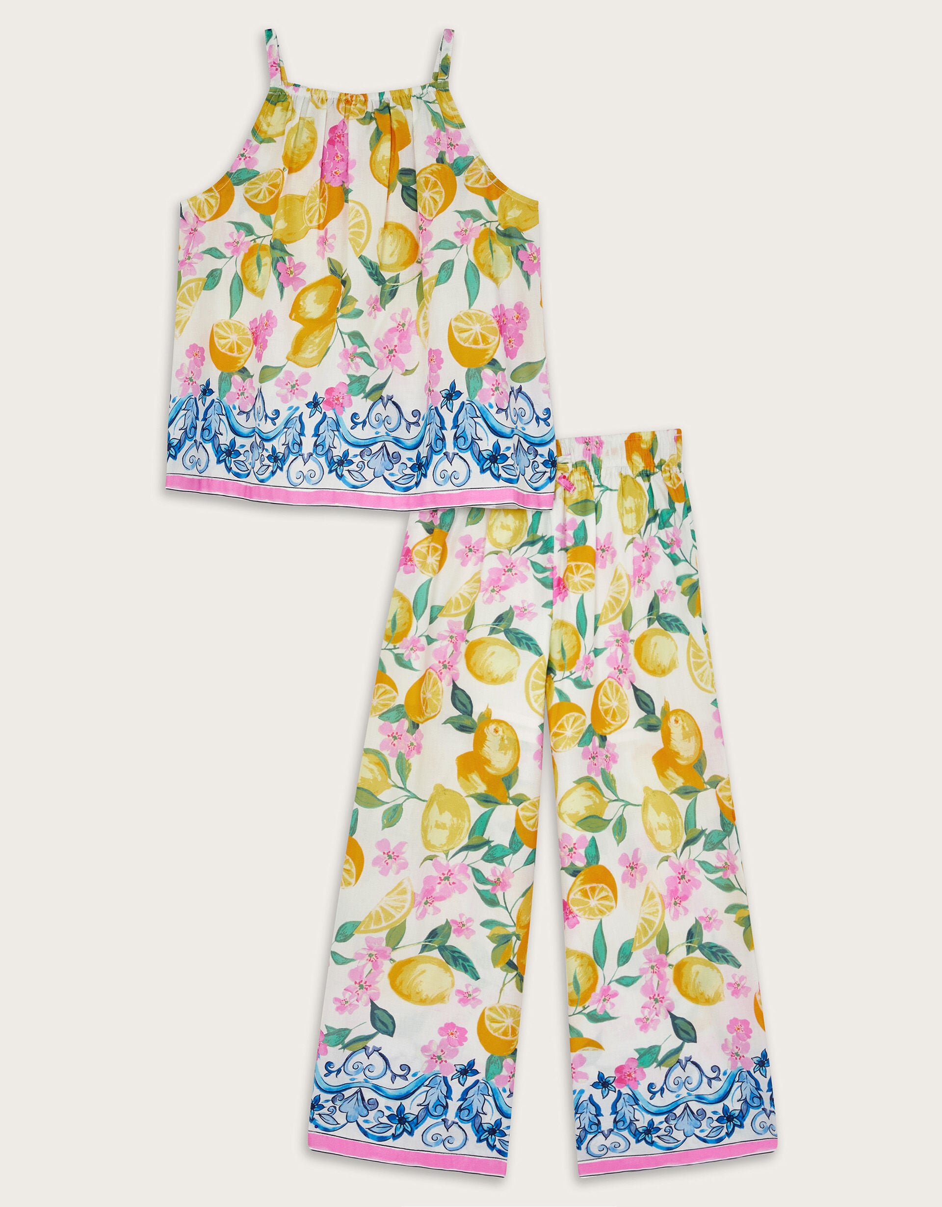 Set of 6 Lemonade Embroidered Yellow Flared Top(S, M & L)
