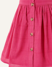 Check Puff Sleeve Dress, Pink (BRIGHT PINK), large