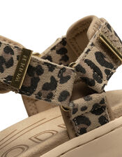 Woden Platform Sandals, Leopard (LEOPARD), large