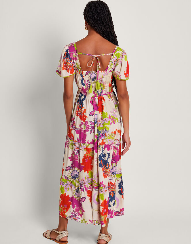 Arissa Print Dress, Ivory (IVORY), large