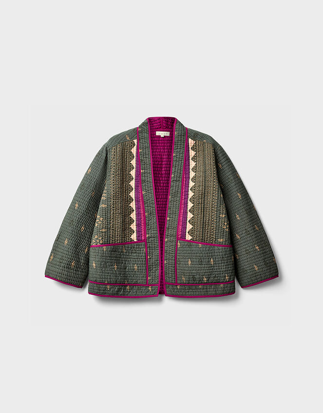 East Apate Light Quilted Cotton Jacket, Green (KHAKI), large