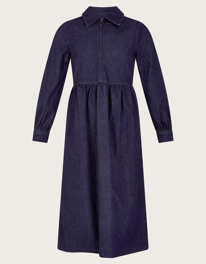 Alana Midi Zip Dress, Blue (INDIGO), large