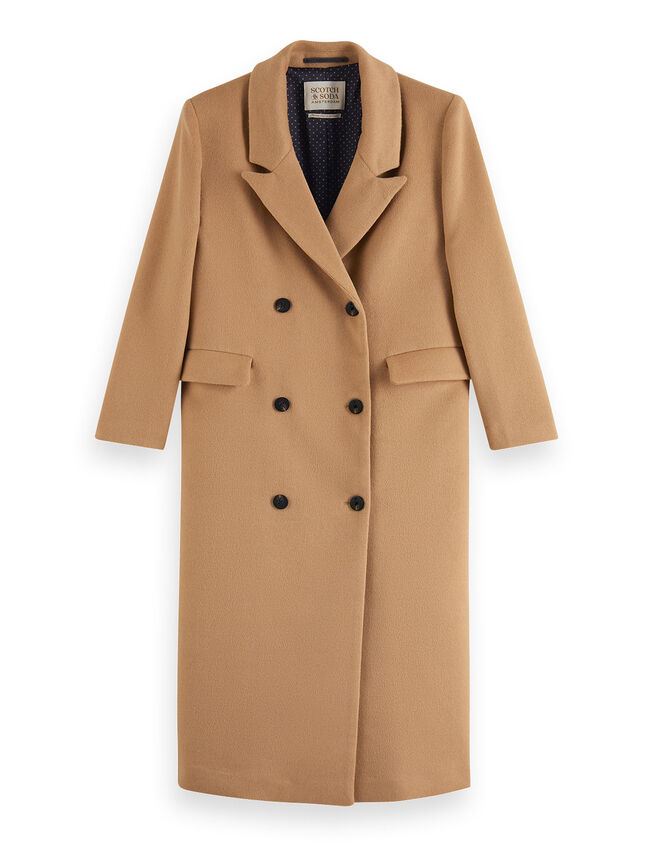 Scotch and Soda Double-Breasted Coat, Camel (CAMEL), large