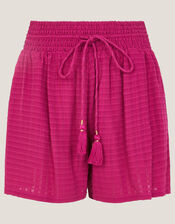 Paige High Waist Drawstring Shorts, Pink (PINK), large
