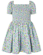 Hester Ditsy Floral Dress, Blue (BLUE), large