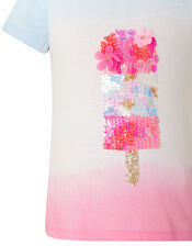 Sibel Embellished Ice Lolly T-shirt in Pure Cotton, Multi (MULTI), large