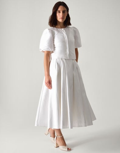 Mia Puff Sleeve Wedding Jacket, Ivory (IVORY), large