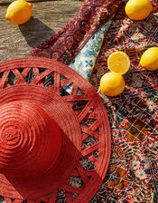 Charli Colour-Pop Straw Floppy Hat , , large