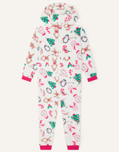 Christmas Chunky Sleepsuit, Ivory (IVORY), large