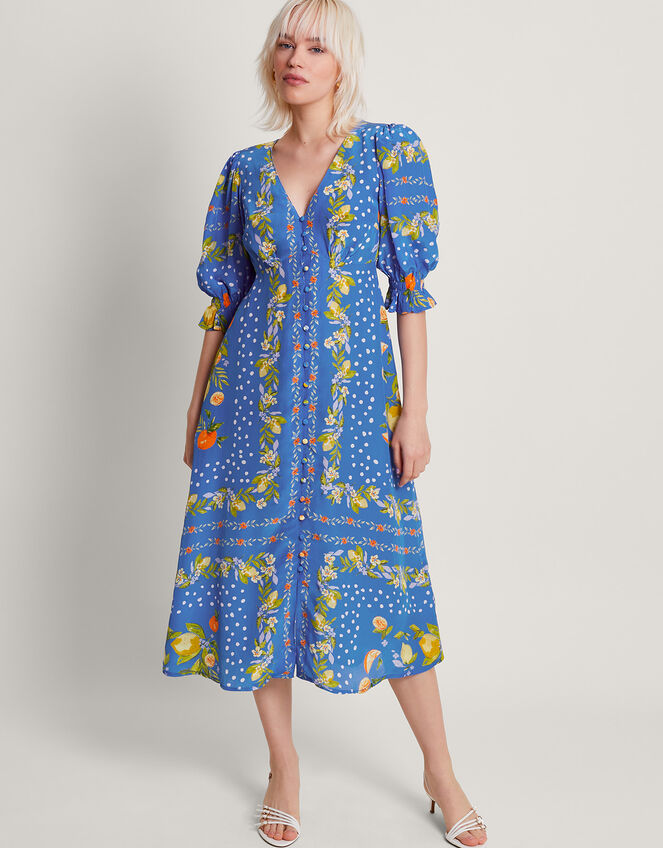 Paloma Tea Dress, Blue (BLUE), large