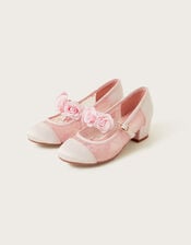 Blossom Corsage Lace Princess Heels, Pink (PINK), large