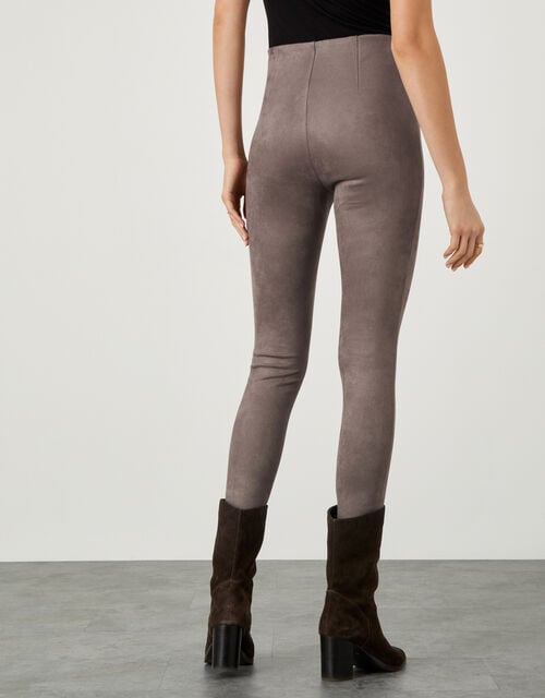 Cecily Suedette Leggings, Brown (TAUPE), large