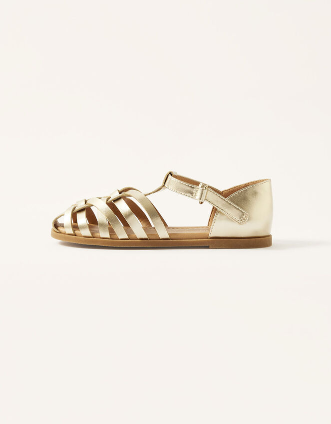 Caged Sandals, Gold (GOLD), large