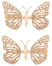 Glinda Glitter Butterfly Hair Clips, , large