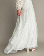 Josette Embellished Maxi Wedding Dress, Ivory (IVORY), large