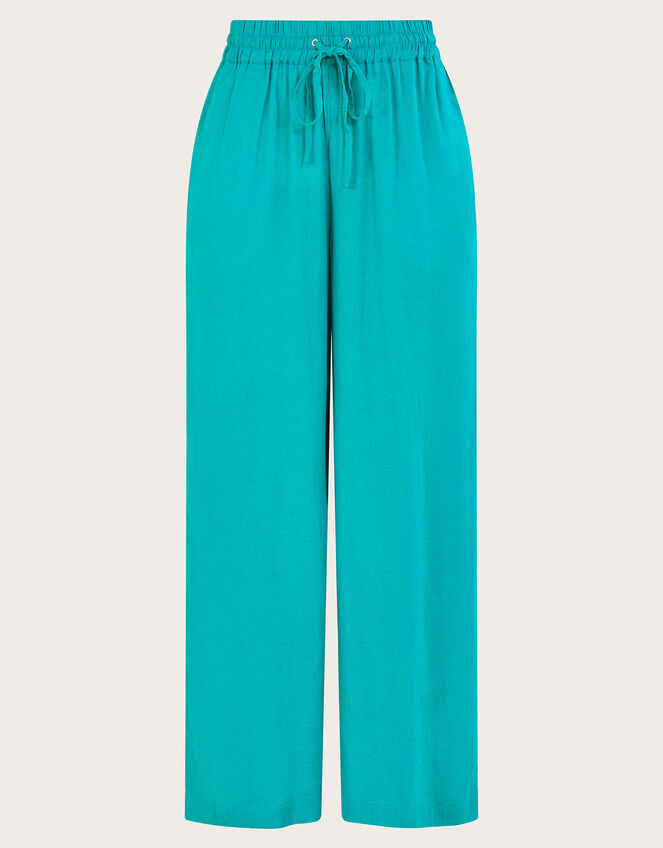 Vicki Plain Trousers, Blue (TURQUOISE), large