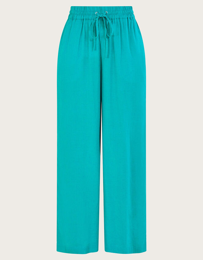 Vicki Plain Trousers, Blue (TURQUOISE), large