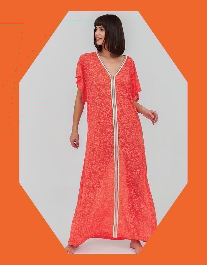 Pitusa Inca Kaftan Maxi Dress, Red (RED), large