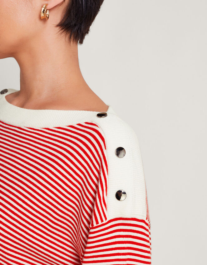 Simmi Stripe Jumper, Red (RED), large
