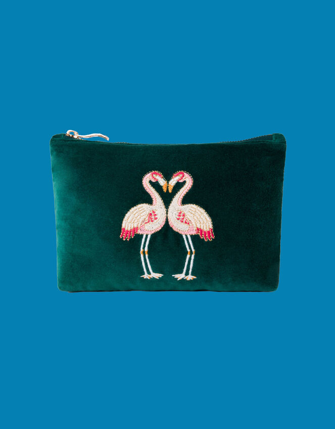 Elizabeth Scarlett Flamingo Mini Pouch, , large