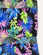 Palm Print Playsuit, Black (BLACK), large
