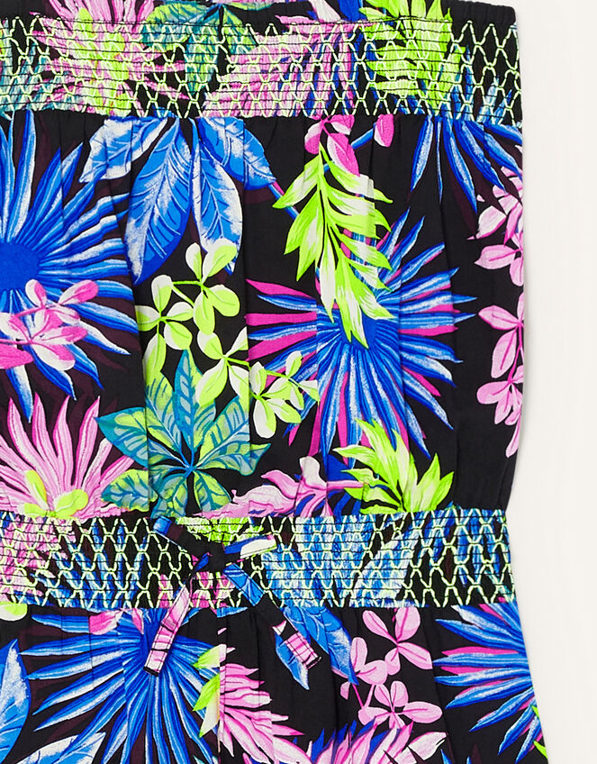 Palm Print Playsuit, Black (BLACK), large