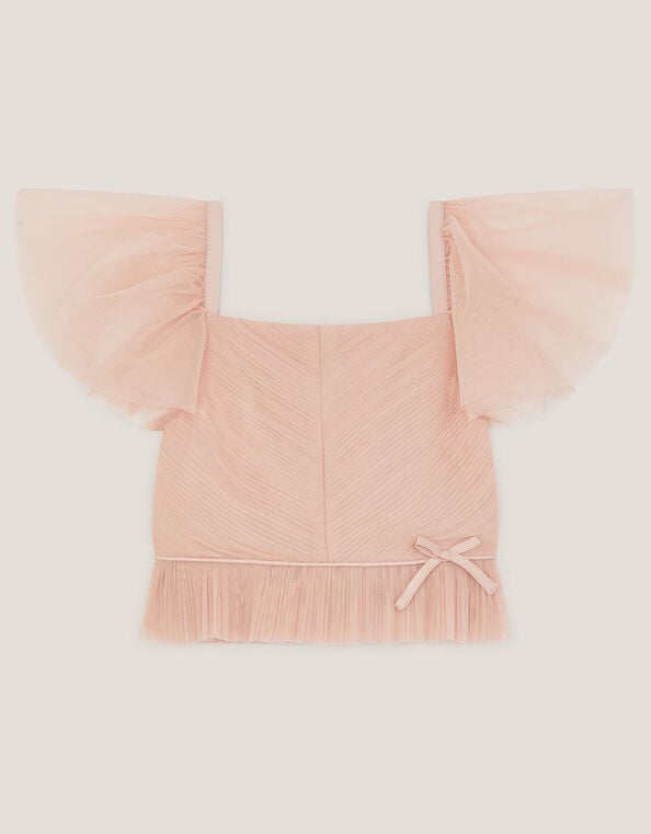 Olene Pleat Tulle Top, Pink (PALE PINK), large