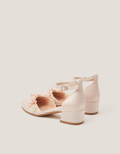 Closed-Toe Flower Embellished Heels, Pink (PINK), large