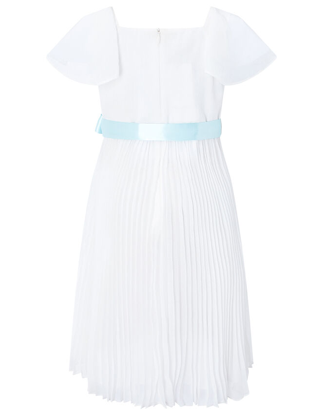 Lexis Sustainable Pleated Occasion Dress, Ivory (IVORY), large
