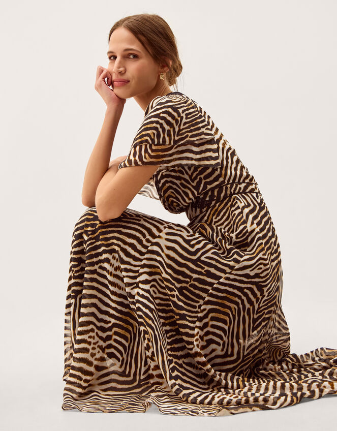 princess polly baby blue dress Wrap Dress With Zebra Pattern