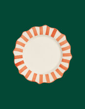 Anna + Nina Candy Cane Scallop Dinner Plate, , large