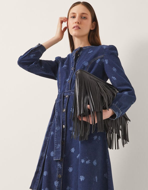 Lulu Daisy Denim Midi Dress, Blue (DENIM BLUE), large