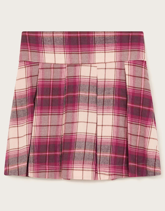 Pleated Tartan Skort, Pink (PINK), large
