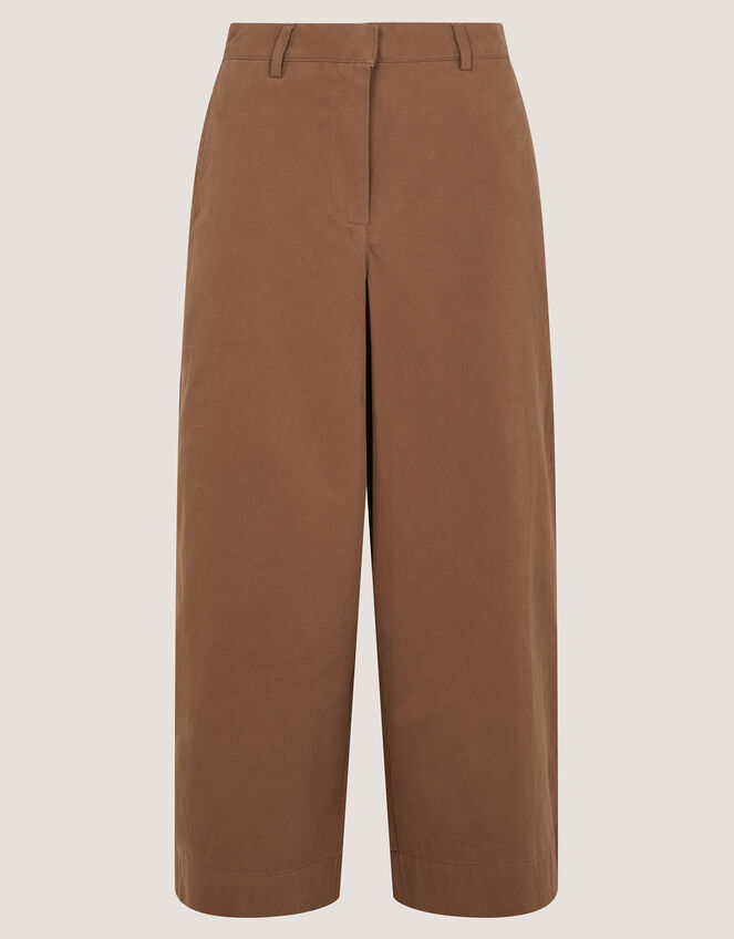 Luna Cropped Wide Leg Trousers Camel