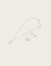 Pretty Floral Jewellery Set, , large