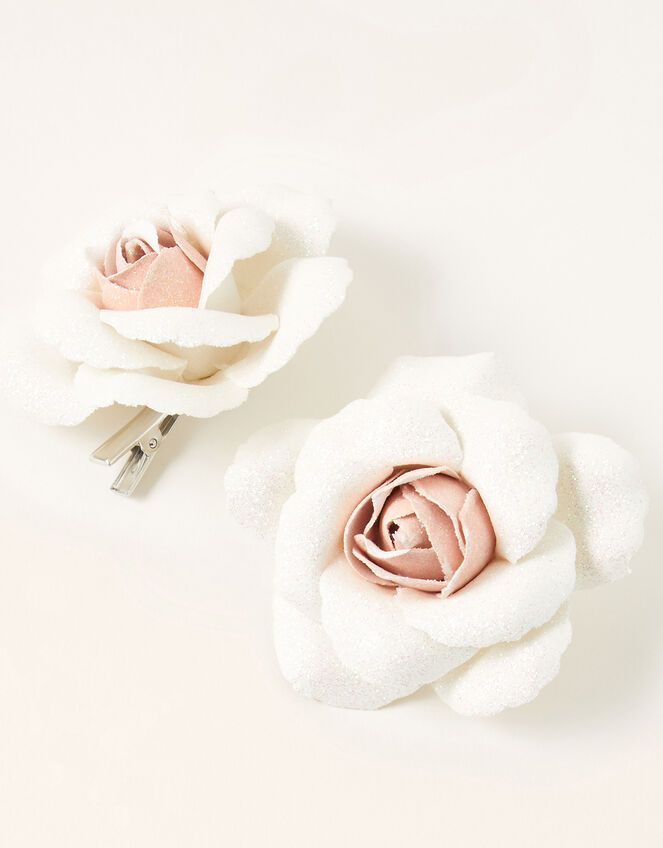 Louise Flower Hair Grips, , large