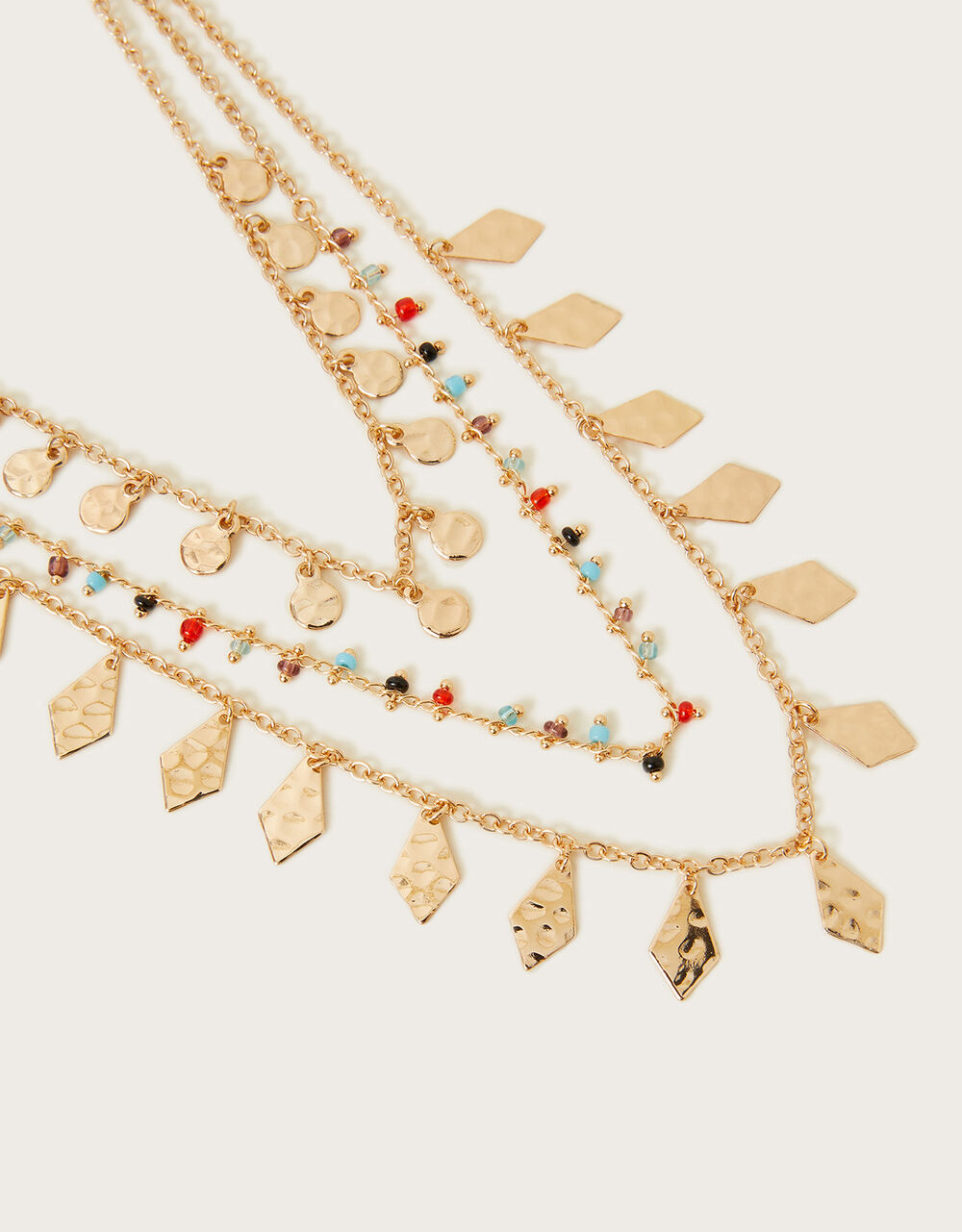 Disc charm layered necklace clearance