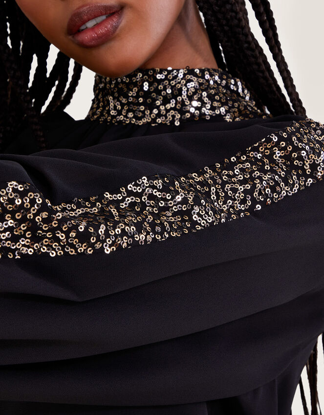 Lucy Sequin Blouse, Black (BLACK), large